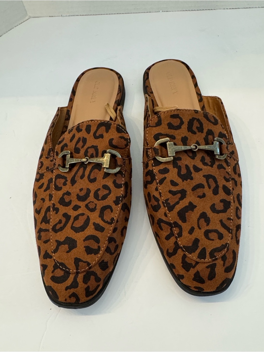 Old Navy Leopard Print Slip-On Mule in Brown size 10